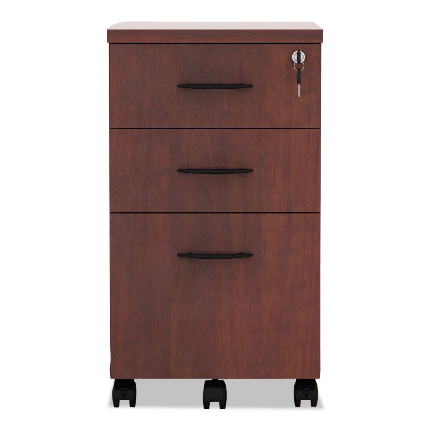 Alera 3 Drawers Vertical Lockable Filing Cabinet, Medium Cherry