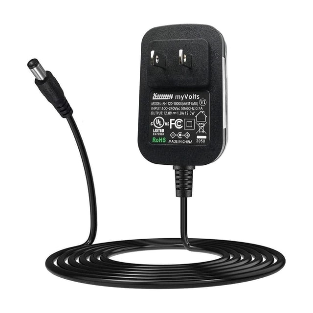 MyVolts 12V Power Supply Adaptor Compatible with Yamaha YPT-230 Keyboard - US Plug