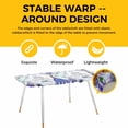 thumbnail image 4 of Happy Birthday Table Cloths for 8 Foot Rectangle Tables, Purple Dress Crown Carriage Flowers Butterfly Patio Waterproof Elastic Fitted Tablecloths, Washable Rectangular Table Cover for Camping, 4 of 8