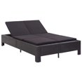 thumbnail image 3 of vidaXL Patio Bed Outdoor Rattan 2-Person Sun Lounger with Cushion Poly Rattan, 3 of 37