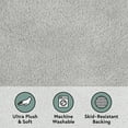 thumbnail image 3 of Better Homes & Gardens Ultra Soft Polyester Bath Rug, 20X34, Soft Silver, 3 of 5