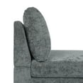 thumbnail image 2 of Noble House Niles Indoor Fabric Upholstered Chaise Lounge, Gray, 2 of 7