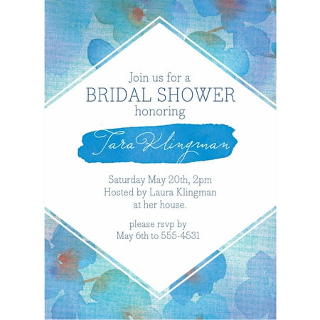 Floral Weave Standard Bridal Shower Invitation