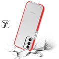thumbnail image 6 of For Samsung Galaxy S23 Ultra Slim Fit Transparent Plastic TPU Protective Silicone Hard Back PC Hybrid Shockproof Cover ,Xpm Phone Case [ Clear / Red ], 6 of 6