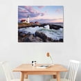 thumbnail image 2 of Nawypu  Portland Lighthouse Canvas Prints Wall Art Ocean Sunset Beach Seascape Pictures Paintings for Home Decorations Extra Large Modern Stretched and Framed Sea Skyline 20x16 inch, 2 of 4