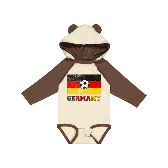 Inktastic German Soccer Boys or Girls Long Sleeve Baby Bodysuit