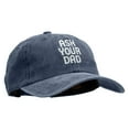 thumbnail image 5 of Ask Your Dad Embroidered Unstructured Cotton Cap - Navy OSFM, 5 of 5