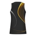 thumbnail image 4 of Wavsuf Men's Print Tank Top Crew Neck Sleeveless Sports Casual Black T-shirt Tank Size S, 4 of 4