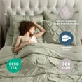 thumbnail image 3 of Virtu California King Comforter Set, Bed In A Bag 7 Pc Pleated Bedding Set, Light Sage, 3 of 10