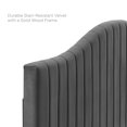 thumbnail image 5 of Modway Juniper Channel Tufted Performance Velvet Twin Platform Bed in Charcoal, 5 of 10