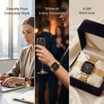 thumbnail image 4 of Jessica Simpson Diamond Collection Women's Square Dial Watch, Metal Band, Classic Quartz Movement, Elegant Dress Watch, 4 of 6