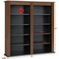 thumbnail image 5 of Hawthorne Collections Double Media Wall Storage in Cherry and Black, 5 of 5