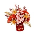 thumbnail image 2 of kowaku 2025 Chinese Lunar New Year Decoration Artificial Potted Fake Flower Blessing Bucket Tabletop Ornament for Holiday Restaurant C, 2 of 9