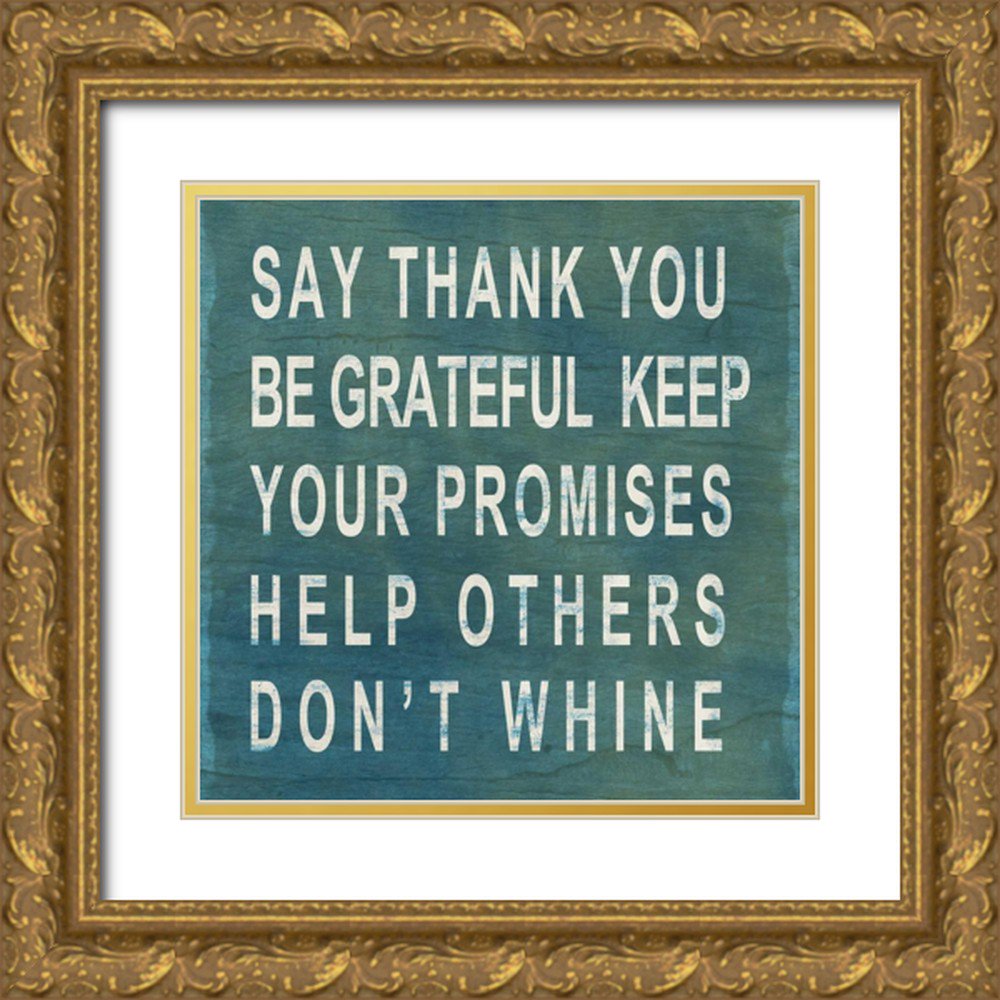 Studio Sd Graphics 12x12 Gold Ornate Wood Framed with Double Matting Museum Art Print Titled - Say Thank You