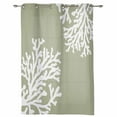 thumbnail image 3 of 2 Panels Coral Sage Green Curtains for Bedroom Living Room Drapes Kitchen Children's Room Window Curtain Modern Home Decor, 3 of 7