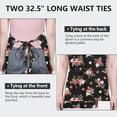 thumbnail image 6 of Pioneer Flower Floral Print Pattern Apron for Women and Men, Cotton Linen Waterproof with Pockets, Adjustable, 33x27 Inch for Kitchen, Gardening, BBQ, Salon, 6 of 6