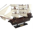 Wooden Captain Hook's Jolly Roger White Sails Pirate Ship Model 20