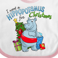 thumbnail image 4 of Inktastic I want a Hippopotamus for Christmas Boys or Girls Baby Bib, 4 of 4