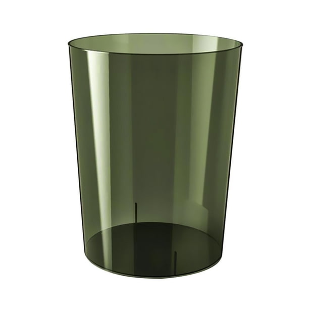 Cubo de basura transparente para cocina y baño. Verde M