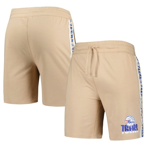 Men's Concepts Sport Tan Philadelphia 76ers Team Stripe Shorts