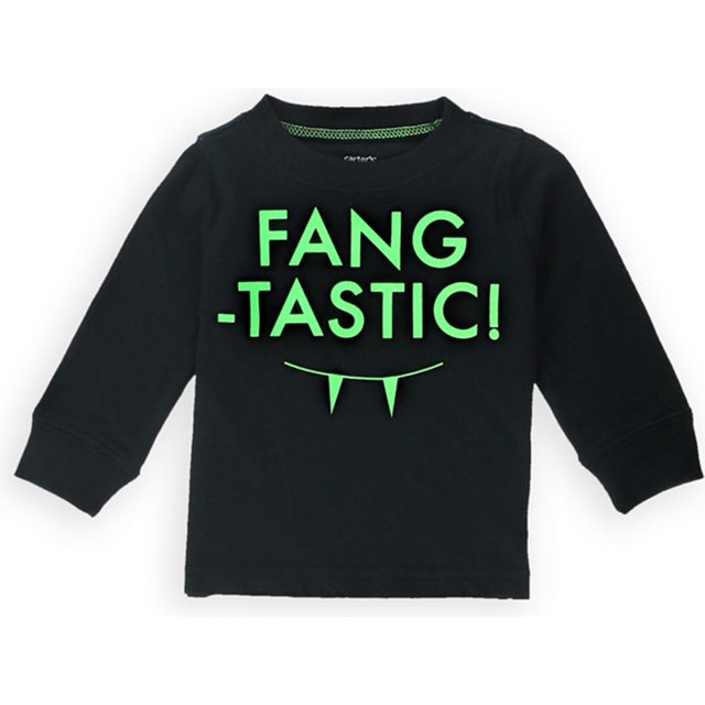 Camiseta gráfica Carter's Boys Fang-Tastic, negra, 24 meses