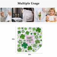 thumbnail image 5 of St Patricks Day Cloth Napkins, Shamrock Grey Green Spring Modern Leaf Washable and Reusable Dinner Napkins Set of 4, Table Napkin for Kitchen Party Birthday Wedding Hotel Housewarming 20"x20", 5 of 9