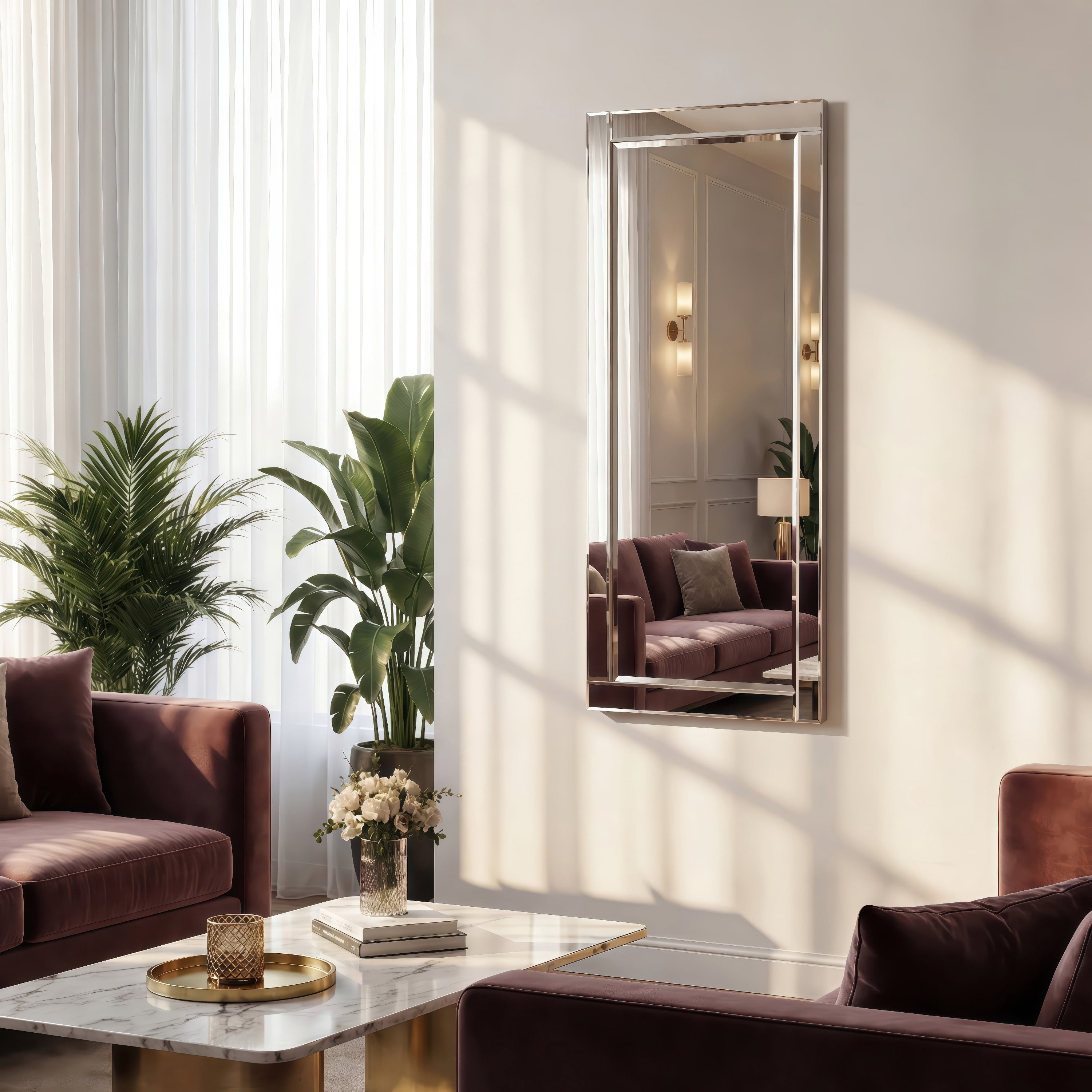 Empire Art Direct MOM-20025B-2454 Moderno Beveled Rectangle Wall Mirror