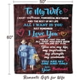 thumbnail image 4 of Birthday Gifts for Wife from Husband-Wife Birthday Gift Ideas 80"x60"Husband to My Wife Blanket Wedding for Her, 4 of 5