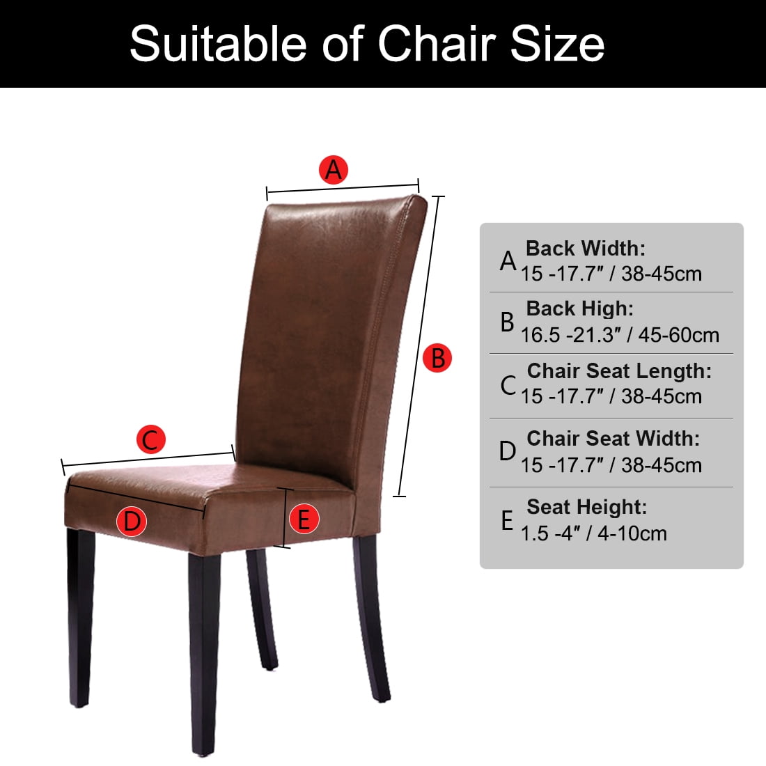 Unique Bargains 4-Pack Solid Dinning Room Chair Cover Stretch Removable Chair Slipcovers Navy Blue