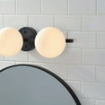 thumbnail image 3 of Better Homes & Gardens Modern Vanity Light, Black Finish, Frosted Glass Shades, T6 LED Bulbs, 3 of 10