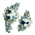 thumbnail image 3 of 2 guirnaldas de arco de boda con flores artificiales, adorno colgante para decoración del hogar, telón de fondo floral para decoración de puerta de Azul, 3 of 8