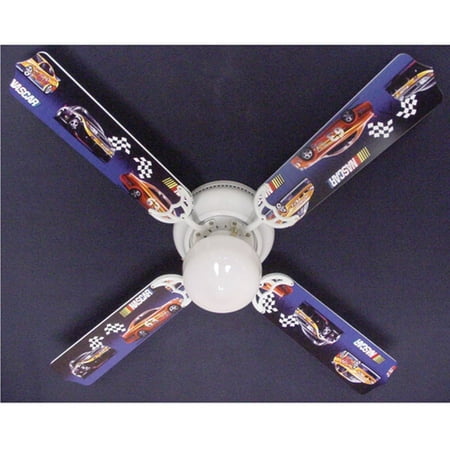 Nascar Race Car Print Blades 42in Ceiling Fan Light Kit Nascar Race Car Print Blades 42in Ceiling Fan Light Kit