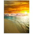 thumbnail image 2 of Design Art - une Plage Incroyablement Colorée avec des Empreintes de Pas, 2 of 3