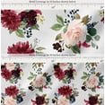 thumbnail image 2 of Soimoi White Cotton Cambric Fabric Leaves & Peony Floral Print Fabric by the Yard 56 Inch Wide, 2 of 7
