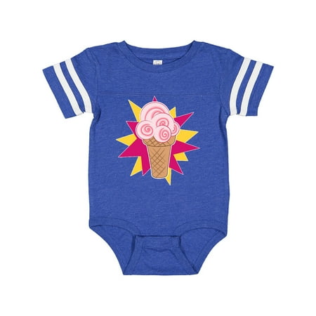 

Inktastic Ice Cream Cone strawberry Gift Baby Boy or Baby Girl Bodysuit
