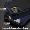 thumbnail image 5 of ELEHOLD for Samsung Galaxy A22 5G 2021 Fit Case, Military-Grade Dual Layer Raised Frame Screen & Camera Lens Protective Armor Hybrid PC+TPU Anti-Drop Shockproof Slim Rugged Case,Navyblue, 5 of 8