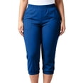 thumbnail image 7 of Maean Women's Plus Size Capri Pants Straight Leg Jogger Elastic Waist Cropped Pant Casual Capris with Pockets, 7 of 7