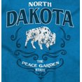 thumbnail image 2 of Cute North Dakota Peace Garden Floral Women's Graphic T Shirt Tees Brisco Brands X, 2 of 6