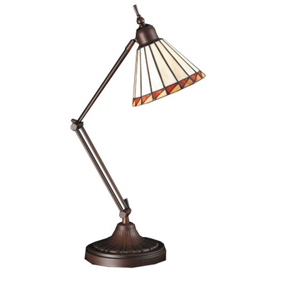 65946 Meyda 23"H Prairie Mission Adjustable Desk Lamp