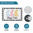 thumbnail image 6 of Happy Easter Placemats Set of 8, Cute Lovely Colorful Rabbits Black White Plaid Placemats for Dining Table, Place Mats for Kitchen Tabletop, Waterproof Wipeable Dining Table Mats Set, 6 of 9