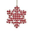 thumbnail image 1 of Vickerman MC211503 7 Po. Plaid Snowflake Ornament, Rouge & Blanc - 6 par Sac, 1 of 1