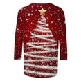 thumbnail image 5 of Womens Christmas Sweatshirts Funny Christmas Tree Print Pullover Sweater Blouses Round Neck Shirts Tops Long Sleeve Sweatshirt Merry Christmas Holiday Party Clothes, 5 of 5