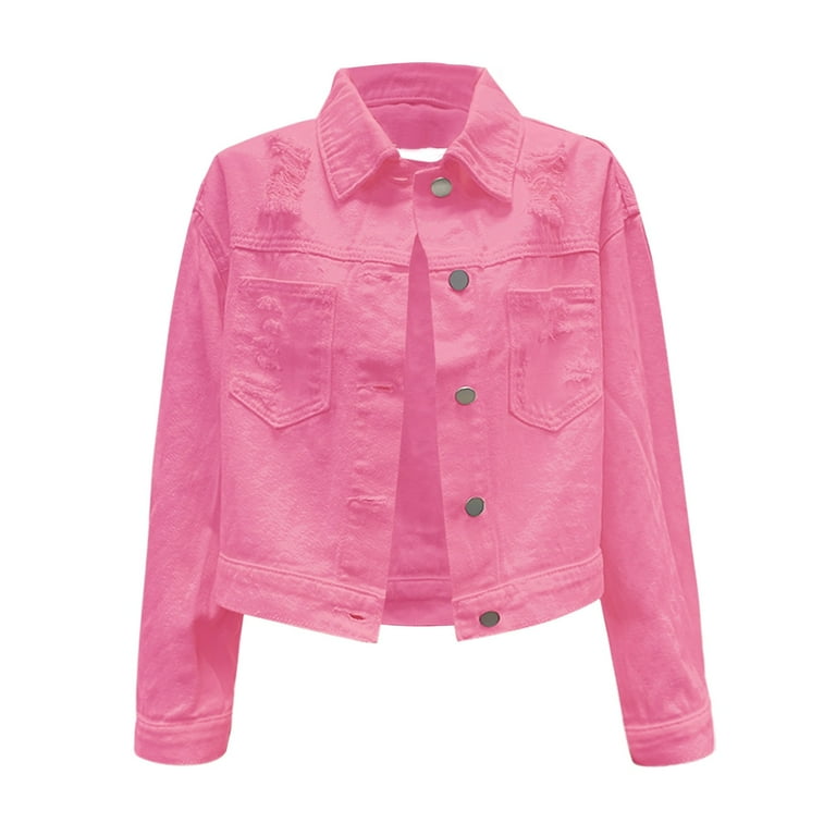 Prolriy Spring Jackets for Women 2024 Womens Ripped Crop