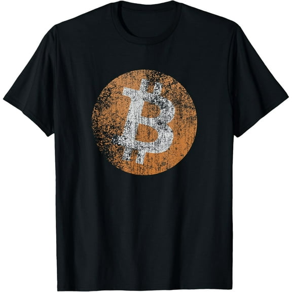 Vintage Distressed Bitcoin Logo Design, Retro Crypto, Money T-Shirt