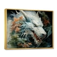 thumbnail image 2 of Designart "Jade Dragon China Art painting II" Chinese Floater Framed Wall Art Print, 2 of 7