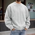 thumbnail image 2 of Corduroy Sweatshirts for Men 2026 Fall Winter Long Sleeve Plain Relaxed Fit Crewneck Sweatshirt Mens Pullover Top, 2 of 5