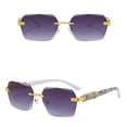 thumbnail image 3 of Womens Mens Sunglasses Rimless Sunglasses Gradient Color UV Protection Sunnies Shades Sunglasses Unisex Purple, 3 of 4