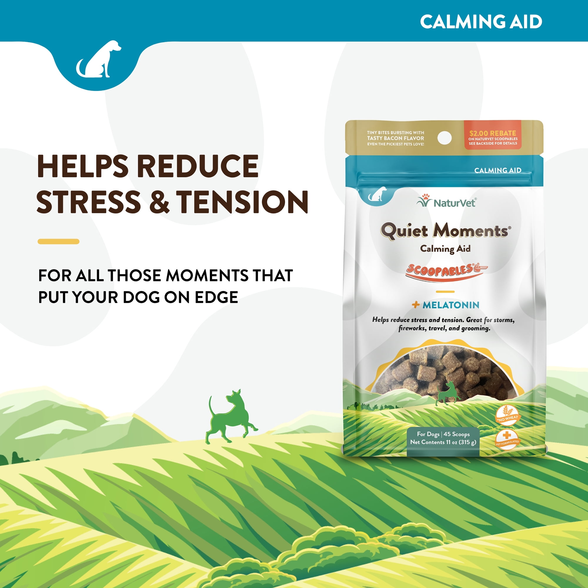 NaturVet Scoopables Quiet Moments Calming Aid Dog Supplements