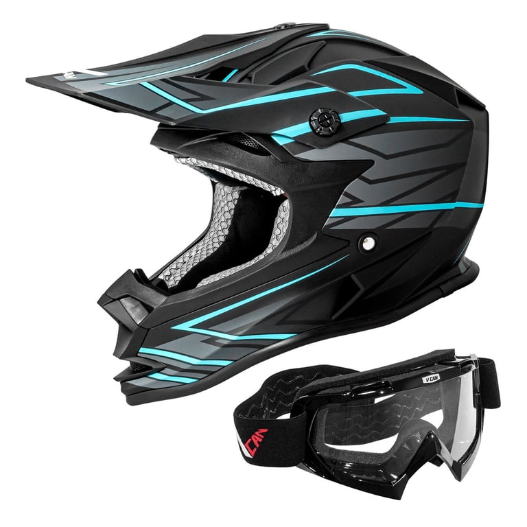 contact vcan motorcycle helmets VX Lightweight Full Face Street Bike Helmet with Extra Tinted Visor, Coolmax Technology & OTG Ready, DOT & ECE 22.05 Approved streamlined design for reduced wind noise Vcan H128 Motorcycle Helmet |