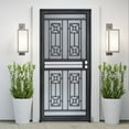 thumbnail image 7 of Grisham Deluxe Steel Security Door, 32 X 80" Iron Security Storm Door Conveys,black, 7 of 7
